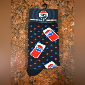 Pepsi Cola Can Soft Drink men’s dress socks Novelty Colorful Blue Red new